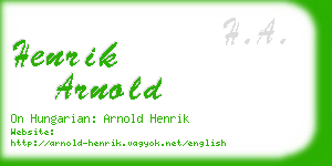 henrik arnold business card